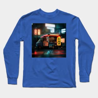 Cyberpunk Tokyo Ramen Food Truck Long Sleeve T-Shirt